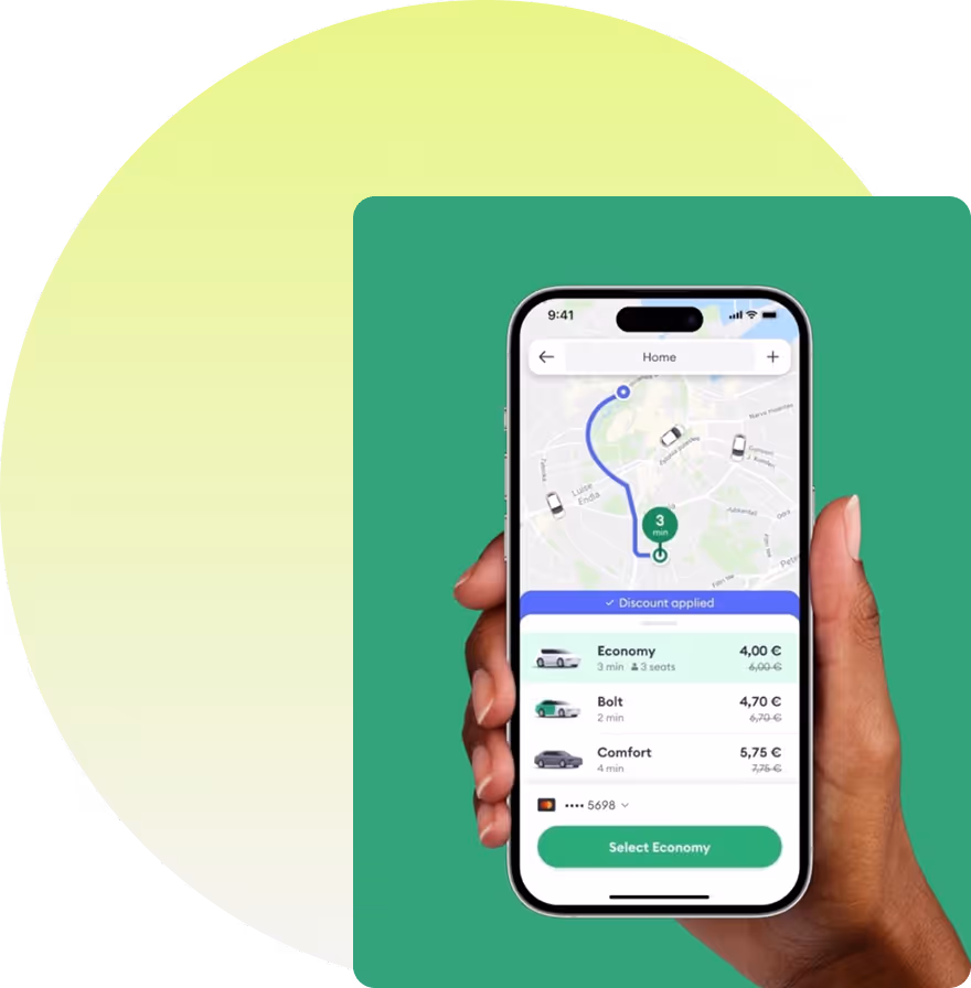 Bolt app on a phone